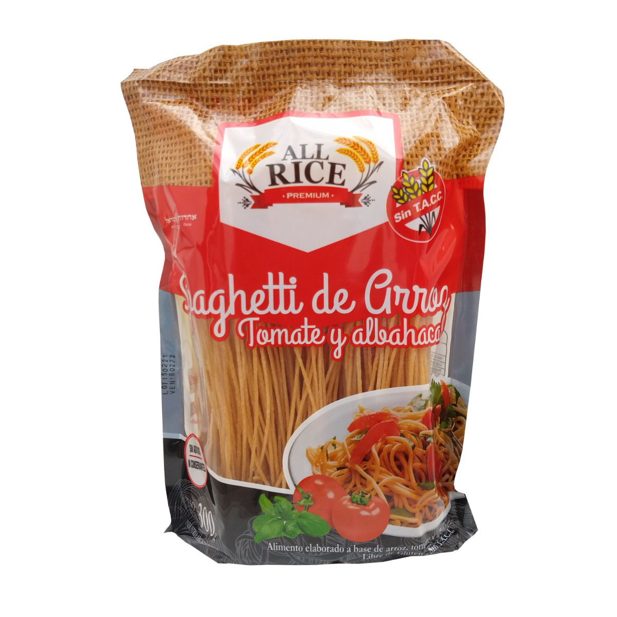 Spaghettis de Arroz All Rice Premium  Fideos All Rice de Arroz spaghettis